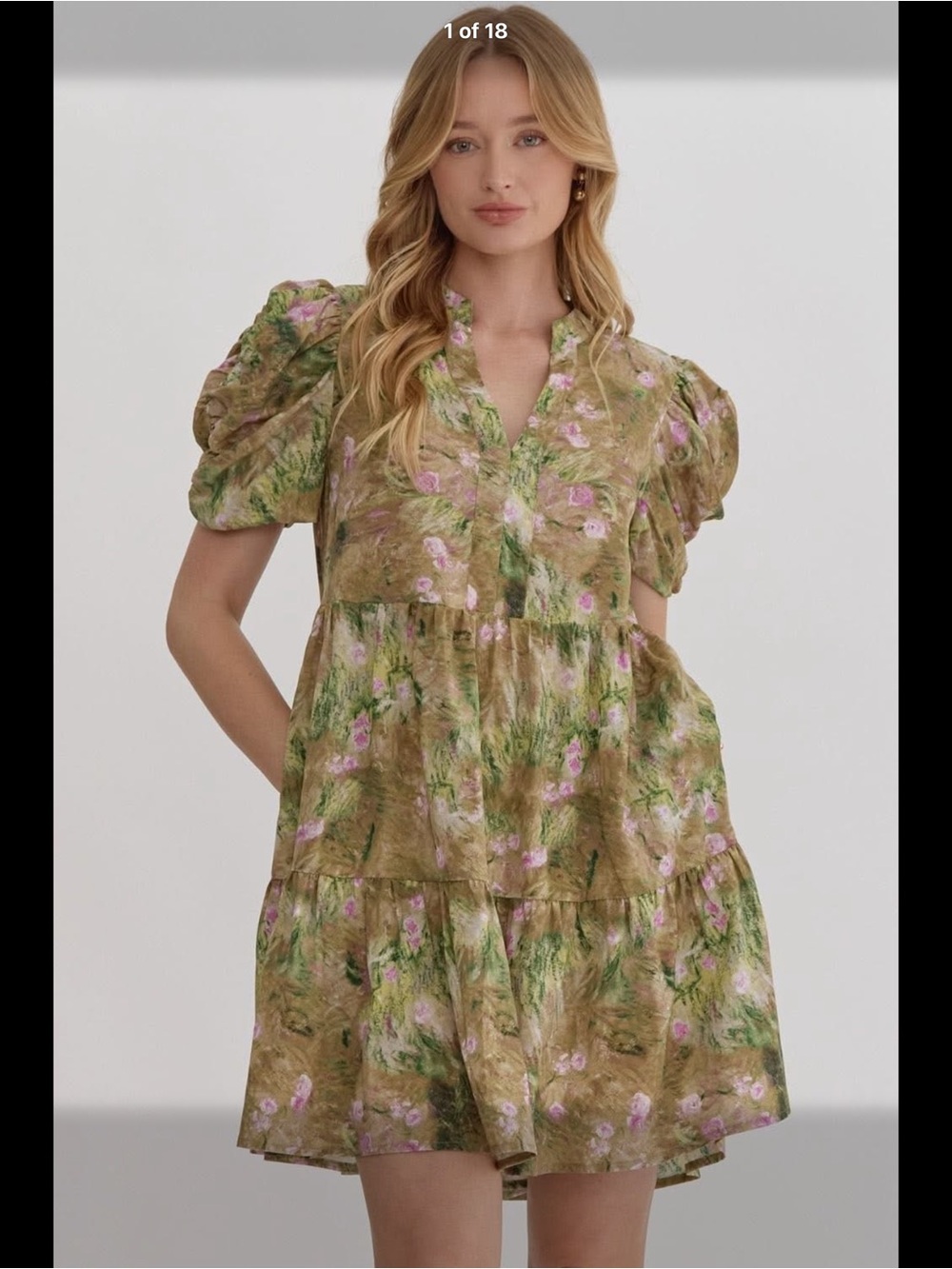 Entro Waterlilies inspired mini dress